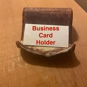 Handmade Pottery Business Card Holder Recipe Card or Cell Phone Holder